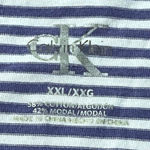 Calvin Klein Hoodie Striped Blue White Long Sleeve Shirt Dress Size XXL Preppy Photo 2