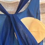 Jessica McClintock Gunn Sax Blue Shimmer Maxi Dress Size 3/4 Photo 9