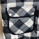 Woolrich  Black & Gray Buffalo Plaid Zip Up Sleeveless Quilted Down Filled Vest M Photo 3