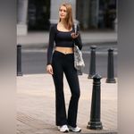 Berlook Black Cutout Ruched Long Sleeve Top Photo 3