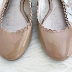 Louise et Cie Caynlee Tan Patent Leather Scallop Edge Ballet Flats Photo 3