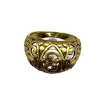 Large Fashion Costume Jewelry Ring Gold Tone Size 8 Photo 10