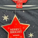 NWT Christmas tree long sleeve 1x navy graphic top Merry & Bright Photo 3