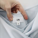 LPA / Revolve Shirred Cross Front Gown in Powder Blue Photo 18