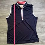 Sport Haley Navy Blue White Piping Sleeveless Quarter Zip Golf Tennis Top Size M Size M Photo 6