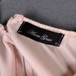 Anna Grace Dress Womens Large Pink Puff Sleeve Square Neck Sheer Overlay Party Photo 8