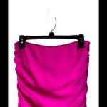 Jay Godfrey Hot Pink Silk Ruched Gathered Sides Mini Skirt Size 4 Photo 2