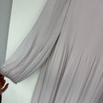 Aritzia Wilfred Daydreamer Mini Dress Sz Small Cloudy Lilac Pleated Long Sleeves Photo 6