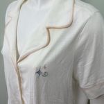 Moon milk short sleeve button down sleep shirt medium Silver Photo 5