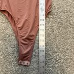 SheIn Mauve Women'sā Long Sleeve Bodysuit in Warm Mauve size Small One Piece Photo 4