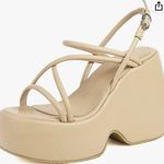 Nude Platform Sandals Tan Size 6 Photo 0