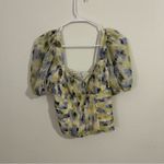 Abercrombie & Fitch Yellow and Blue Floral Blouse NWT Photo 1