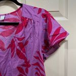 Old Navy waist defined v-neck flutter sleeve dress purple tropic size large NWT Photo 2