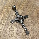 Sterling Silver Crucifix of Jesus Religious 925  Pendant Photo 2