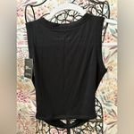YoungLA Women’s Black Cropped Cutout Sleeveless Tank Top Stretchy Small Photo 4