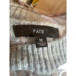 FATE Fair Isle Sweater Crewneck Gray Red Pink Size Medium Photo 9