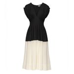 SEA NY NICOLA RAMIE TANK MIDI DRESS size 2 Black Photo 2