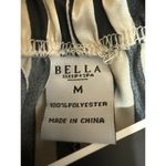 NEW Bella Black White Silk Satin Stripe Sleeveless Tank Shorts Pajama 2 Pc Set M Size M Photo 4