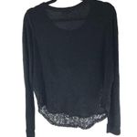 Eyeshadow Black Lace Long Sleeve Top Scoop Neck Size M Photo 1