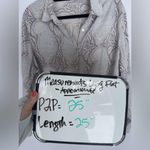 Splendid  Mackenzie Paisley-Print Button Tie Front Shirt Women's M White Sand L/S Photo 2