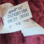 Aerie  Dream Oversized Sherpa Quarter Zip Sweatshirt Womens Size XS Dark Pink Photo 7