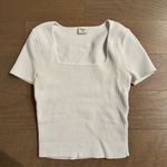 Abercrombie & Fitch Abercrombie Ribbed Knit Tee White XS Photo 1
