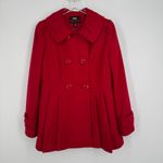 VTG Miss Sixty M60 coat large double breasted peacoat wool blend fit n flare red Photo 11