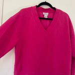 FOR THE REPUBLIC For The Republic Magenta V-Neck Long Sleeve Pullover Sweater Women's Size Large Photo 1
