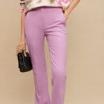 Maje Women’s Virgin Wool Blend Suit Trousers Pastel Mauve NWT Size 38 (US M) Photo 0