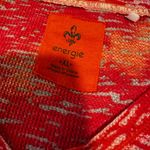 Energie  Orange Pink Waffle Print Longsleeve Top. Yoga. Stretch. Soft. Comfy. XL. Photo 7