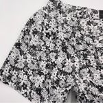 Vintage High Rise Jean Shorts Floral Black White Daisy Print Denim Quirky Spring Size 6P Photo 4