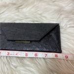 NAPOLEON PERDIS Black Ostrich Style Envelope Clutch Bag Photo 10