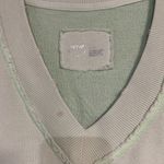 Aerie GREEN GRAPHIC V NECK PULLOVER XS OVERSIZED Photo 1