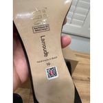 Larroude Hibiscus Slingback Sandal Heels Black Leather Floral Sz 10 Lightly Worn Photo 11