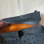 Sesto Meucci  Evonne Black Nubuck Shoe Leather Open Toe Slip On Size 12 Photo 6