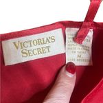 Victoria's Secret 90s Vintage  Gold Label Red Satin and lace slip dress medium Photo 2