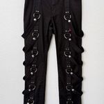 Tripp NYC [] Black Punk Rock Matrix D-Ring Straps Emo Gothic Bondage Pants Sz 32 Photo 1