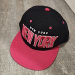 T & T Fashion Cap New York Black & Pink Flat Brim Cap Photo 0