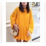 ZARA  drop waist Beaded details Sheer Trafaluc mini dress long sleeves sz S Photo 1