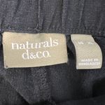 Naturals D&Co. Linen Blend Beach Vacation Relaxed Coastal Womens Pants Size XL Black Photo 1