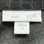 J. Jill Ponte Pinstripe Drop‎ Waist Dress Gray 3/4 Sleeve Women Size Medium Photo 5
