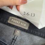 J.Crew POINT SUR Jeans Womens Size 26 Black Shoreditch Denim Cropped Raw Hem Gray Photo 4