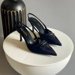 Prada  Women’s Mesh Slingback Pump Heels Black Nero Size 6 Photo 1