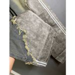 Aelfric Eden  Leather Spilt Asymmetrical Gold Baggy Distressed Jeans 30 NWT Photo 2