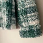 Blair  Green and White Plaid Sherpa Jacket Photo 2