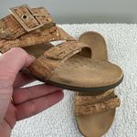 Vionic Skylar Brown Cork Print Adjustable Buckle Slide Slip On Sandals Photo 6