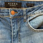 Risen Jeans Medium Wash Midrise Frayed Cuff Ankle Straight Jeans Womens 27 or 5 Blue Photo 7