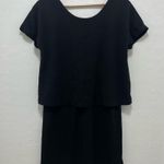 Cuyana Overlay Tee Dress Black Pima Cotton Photo 0