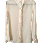 Jason Wu  Tie‎ Neck Ivory Silk Blouse NWT Sz 4 Photo 0