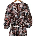 Sugar Lips Journee Floral Jazlyn Split Neck Mini Dress size 2X Rope Belt Brown Photo 7